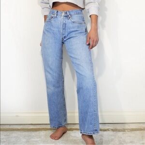 Vintage Levis 501 Jeans 30x32 Tag 32x32 Blue 90s Made in South Africa Button Fly